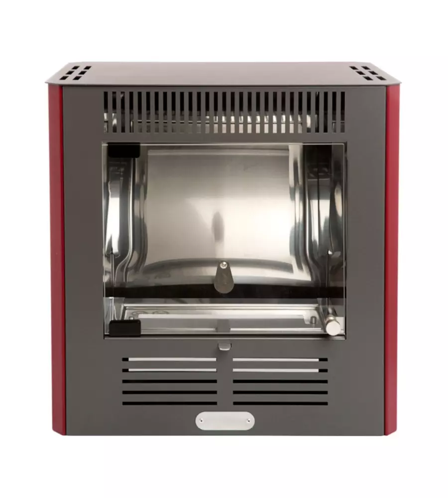 Stufa a bioetanolo tecno air system "mini ruby" bordeaux 2,3 kw