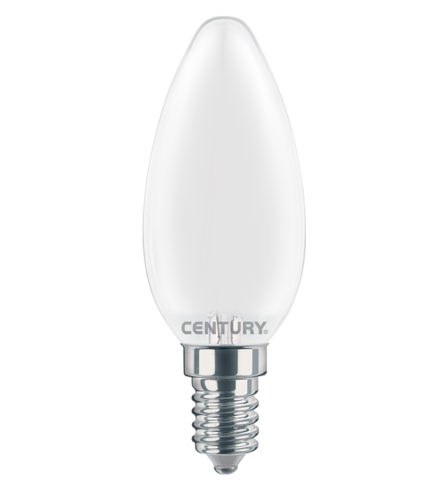 Lampadina led incanto saten candela liscia 4w e14 6000k 470 lm