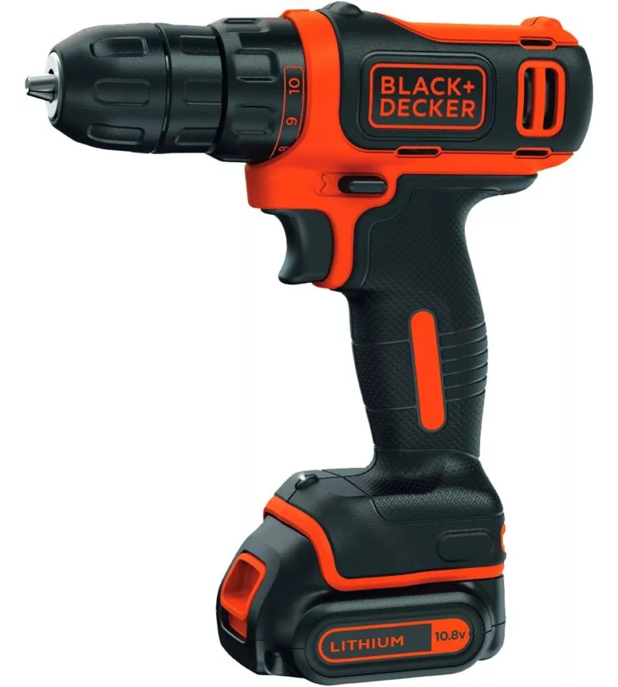 Trapano/avvitatore compatto "bdcdd12kb-qw" - doppia batteria batteria 10.8v litio - black&decker.