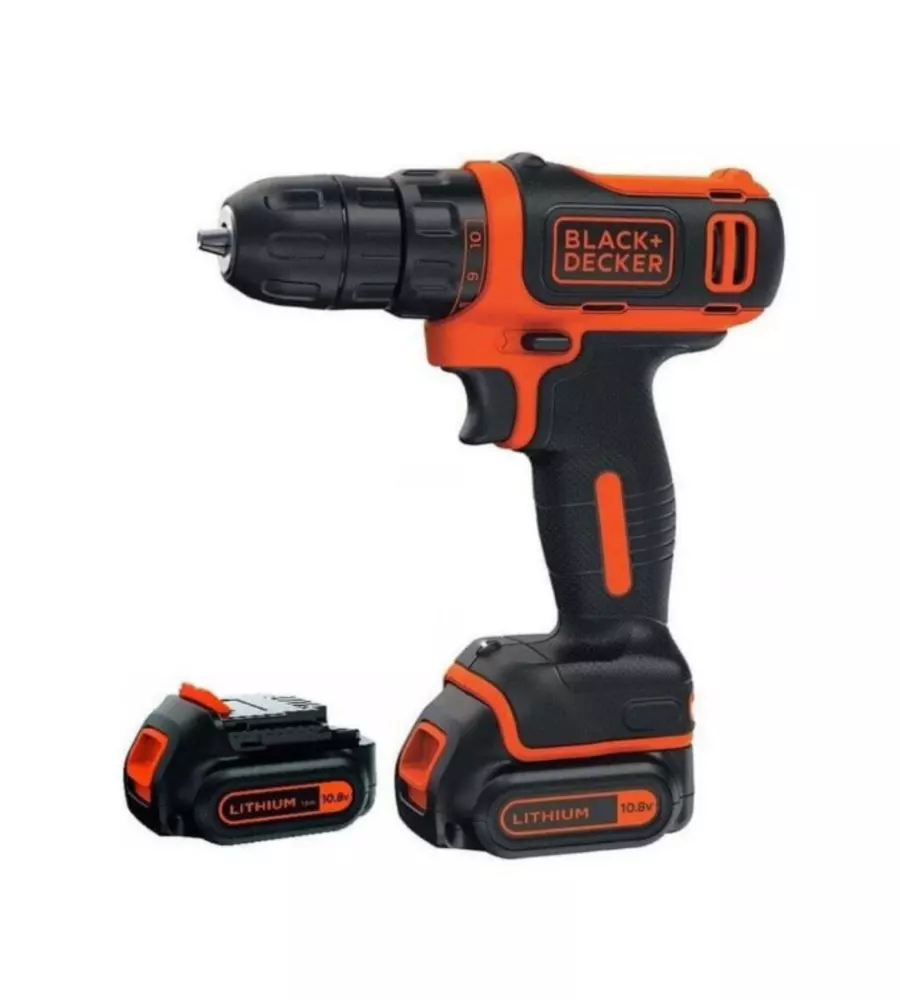 Trapano avvitatore a batteria compatto black+decker "bdcdd12kb-qw" 2 x 10,8v 1,5ah