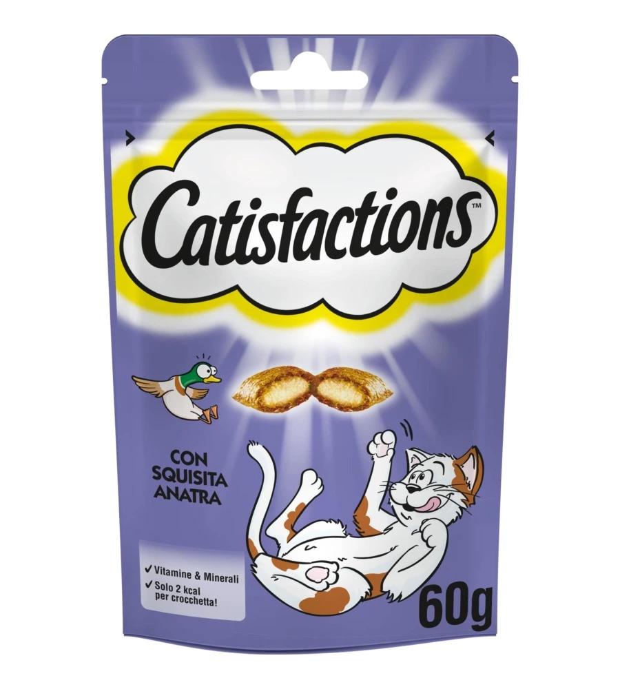 Catisfaction - snack per gatti anatra 60 gr