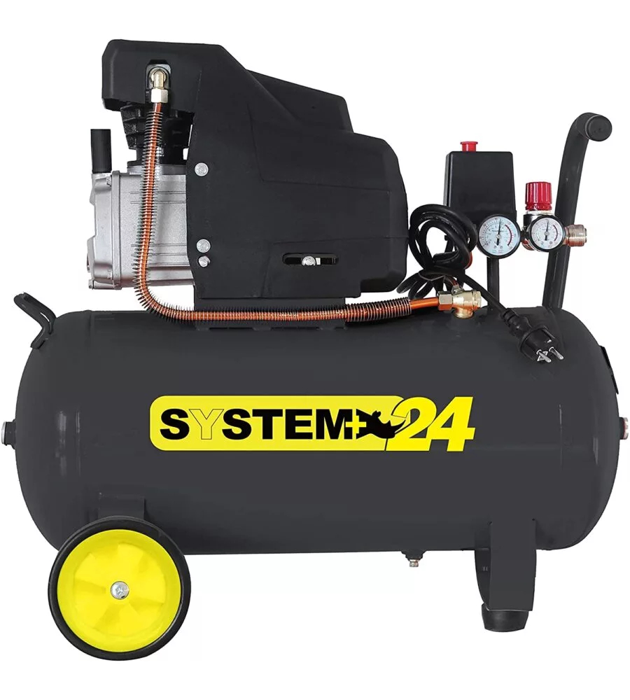 Compressore aria lubrificato system+ 24l 2hp - cod. sy001