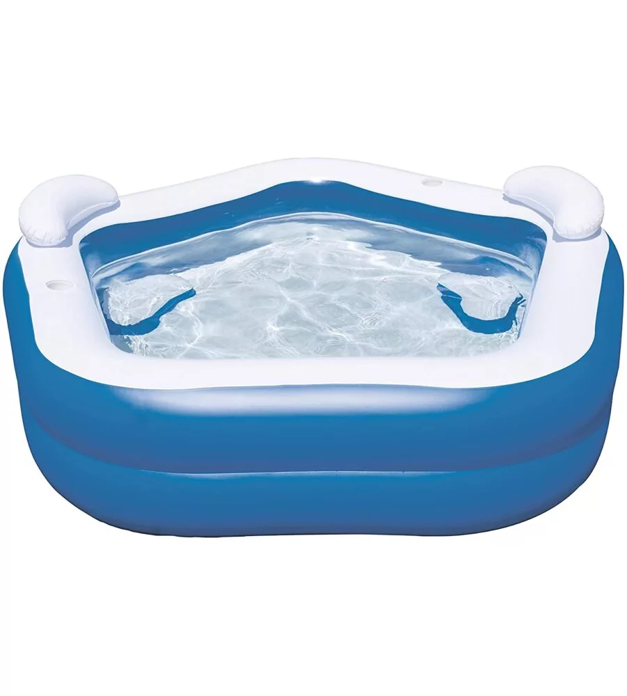 Piscina gonfiabile a pentagono bestway "family" 2 sedute 213x207x69 cm - cod. 54153