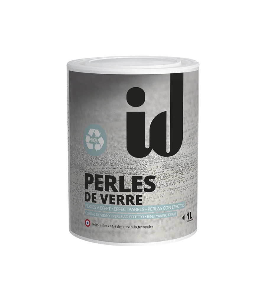 Finitura murale perle di vetro, colore grigio - 1 lt