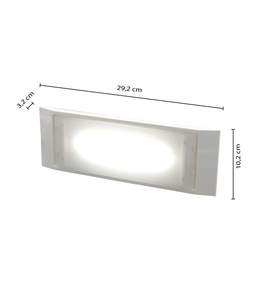 Luce di emergenza extra slim, 140 lumen