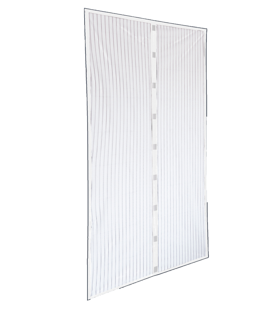 Zanzariera magnetica a tenda "ecco strip magnet" riducibile bianco, 140x250 cm