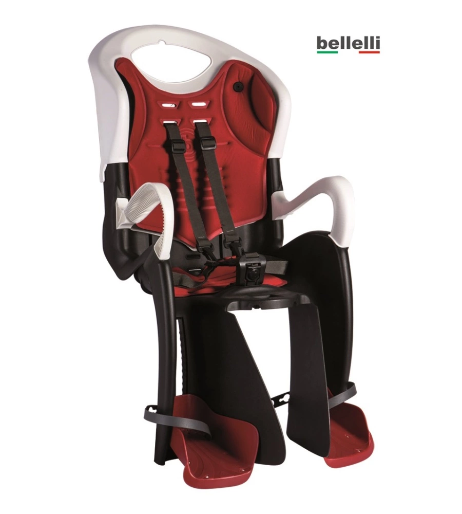 Bellelli seggiolino bici tiger relax sahara bianco rosso