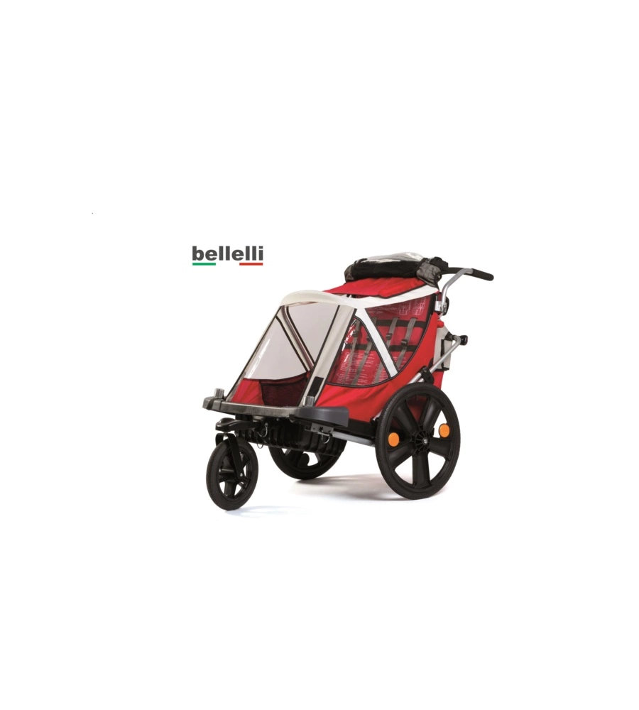 Carrello passeggino per bici bellelli "kit urban" con maniglione