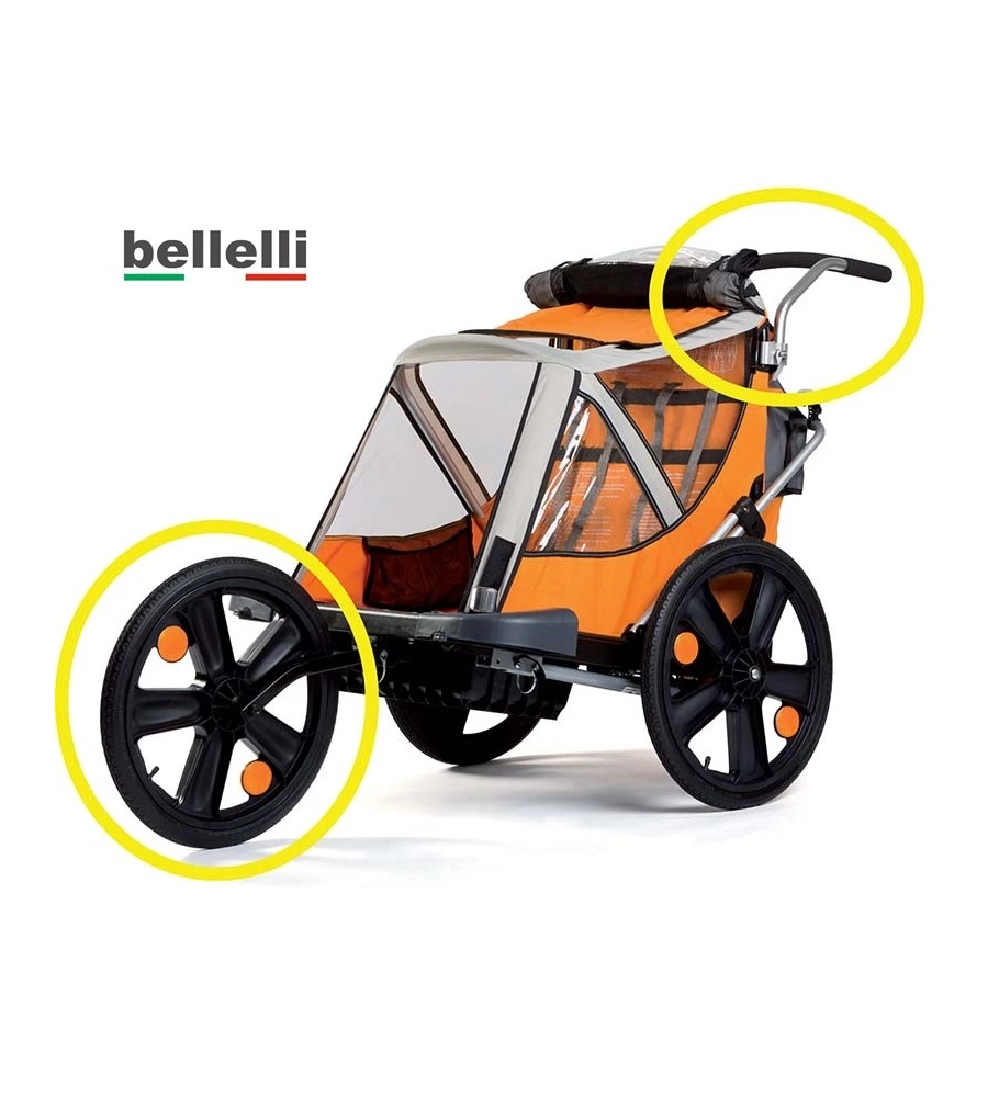 Carrello passeggino bellelli  "kit jogging" con maniglione