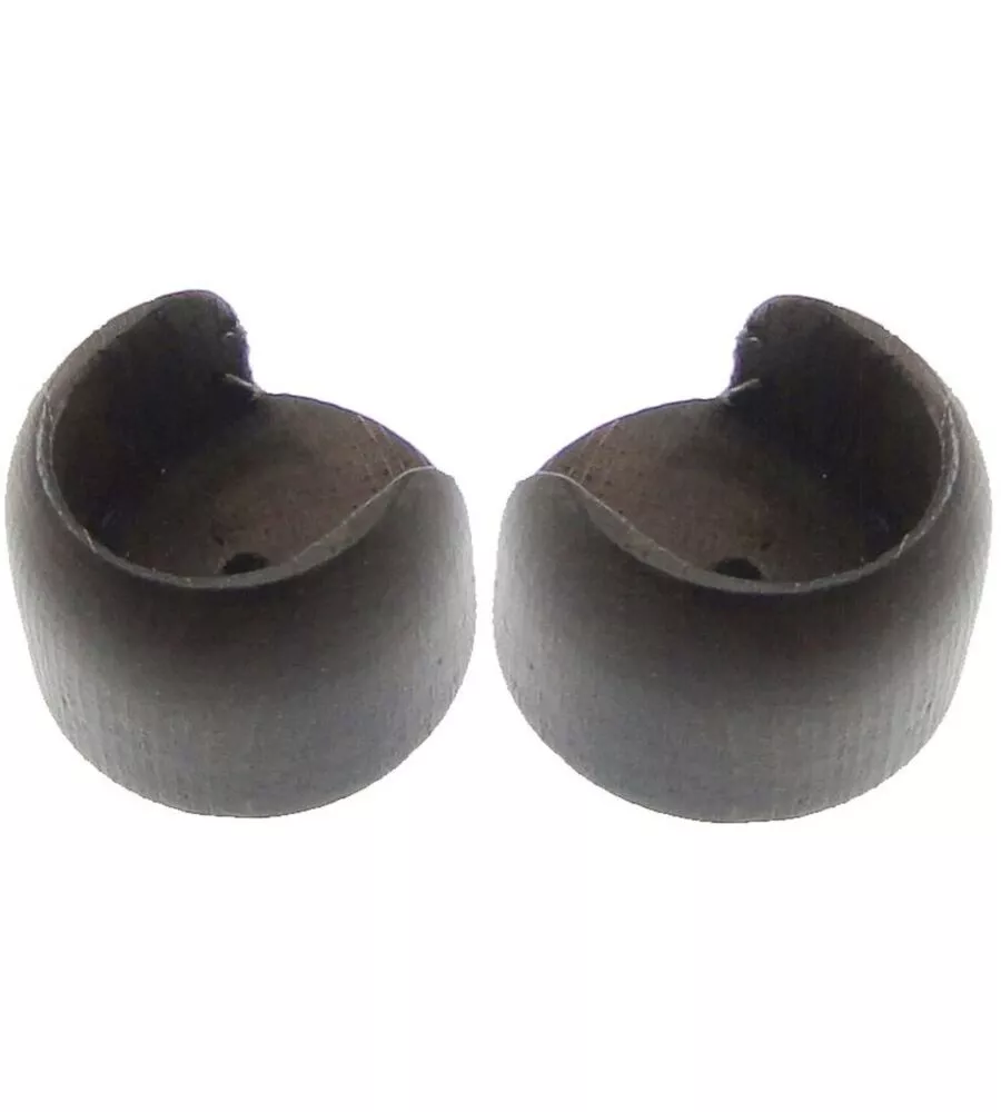 2 supporti parete/parete per bastone Ø28mm - colore noce.