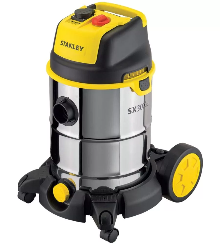 Bidone aspirapolvere 30 litri aspira solidi e liquidi con funzione soffiante sxvc30xtde 1600 watt - stanley