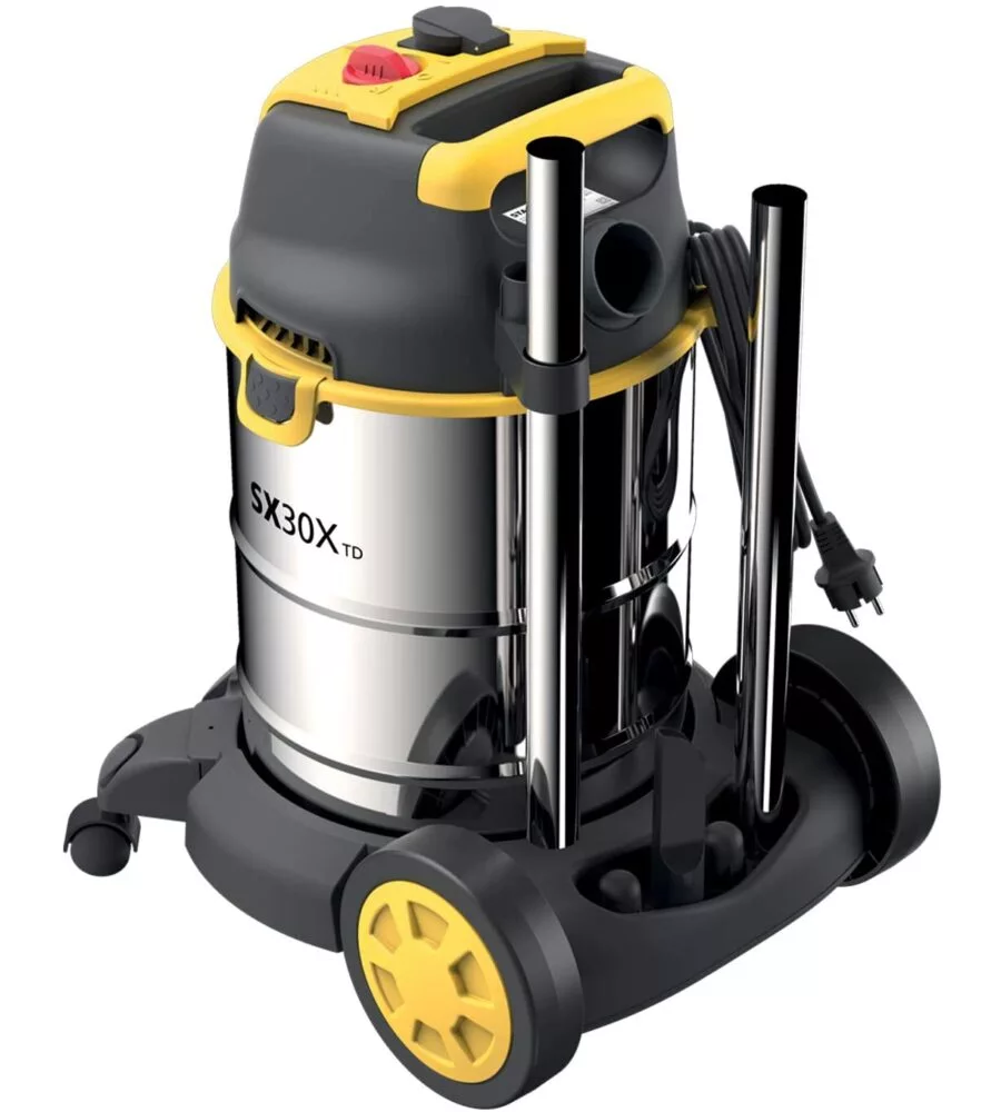 Bidone aspirapolvere 30 litri aspira solidi e liquidi con funzione soffiante sxvc30xtde 1600 watt - stanley