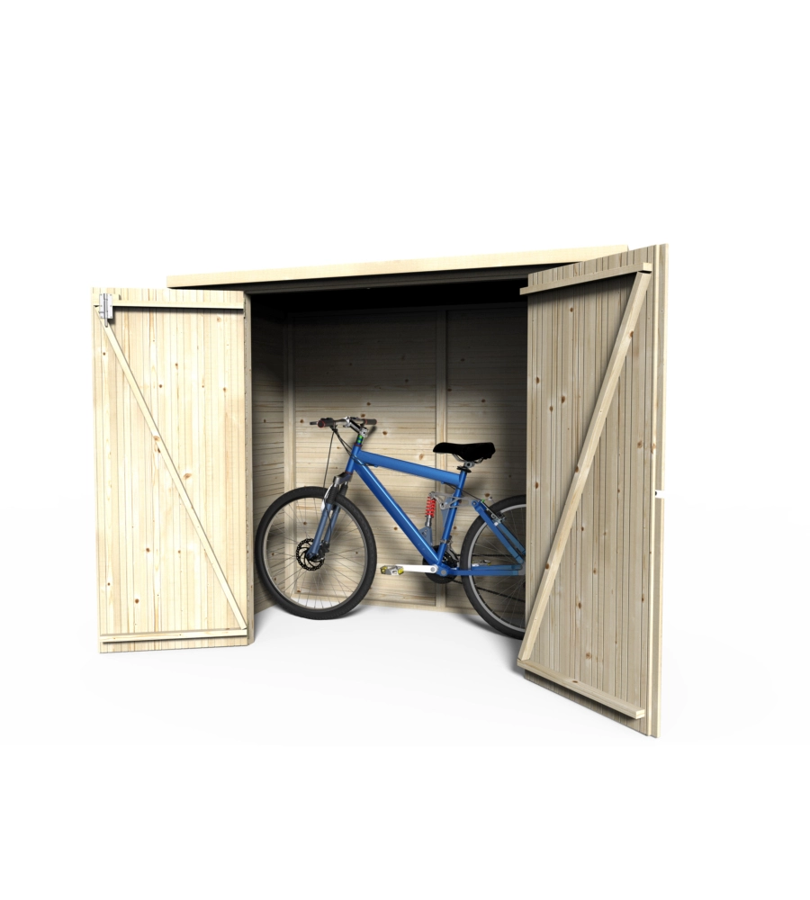 Garage in legno da giardino decor et jardin "bike box" in abete bianco nordico 193x98x161 cm - cod. 11750-000