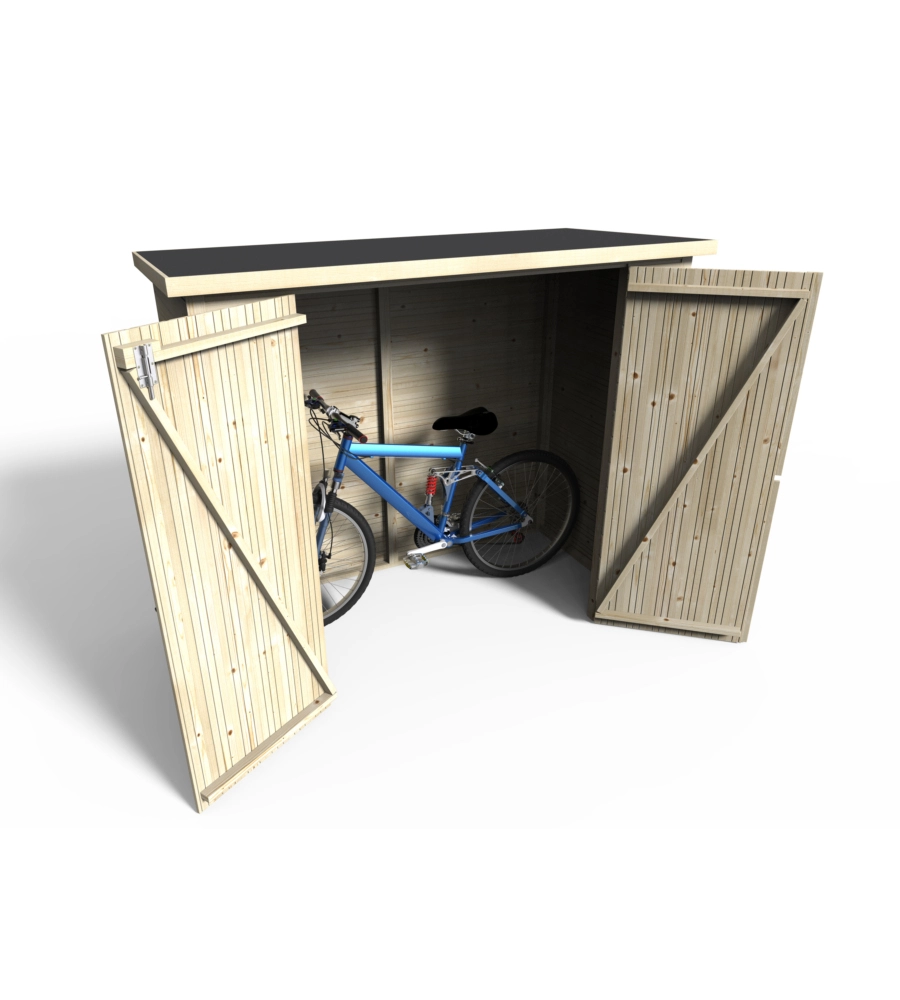 Garage in legno da giardino decor et jardin "bike box" in abete bianco nordico 193x98x161 cm - cod. 11750-000