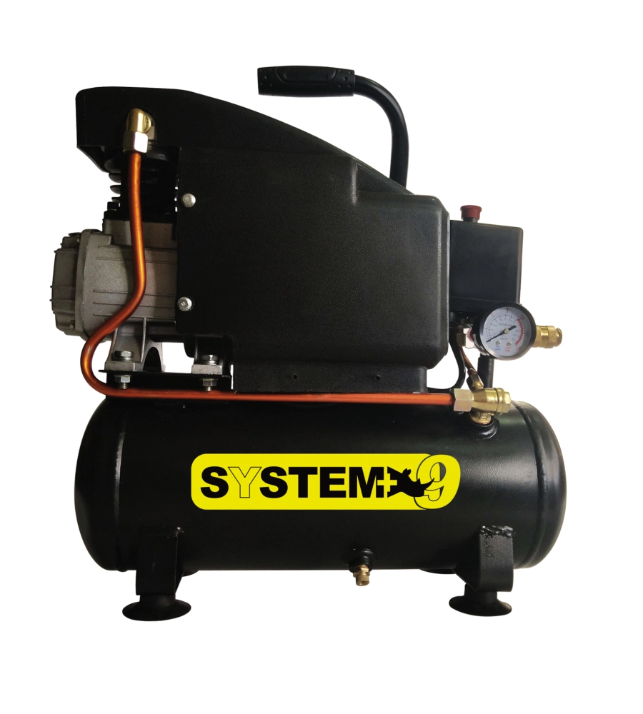 Compressore aria portatile lubrificato system+ 6l 1,5hp - cod. sy012