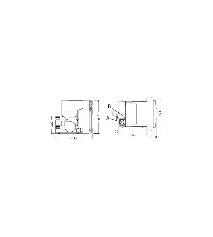 Inserto a pellet punto fuoco 'alessio' 8,5 kw