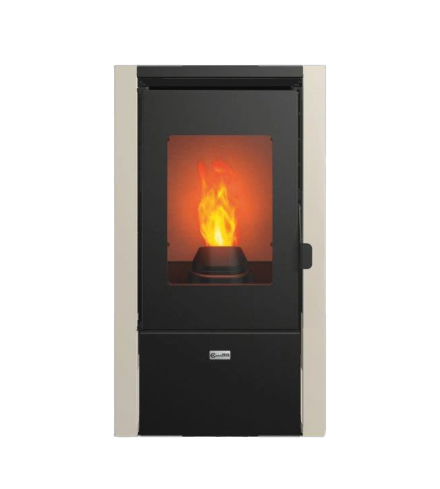 Stufa a pellet canadian stove "nevada 7" bianco 6,2 kw