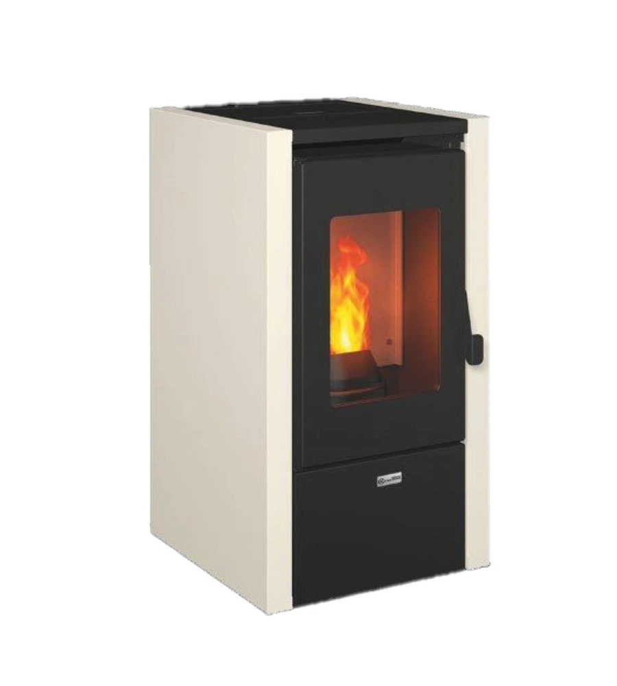 Stufa a pellet canadian stove "nevada 7" bianco 6,2 kw