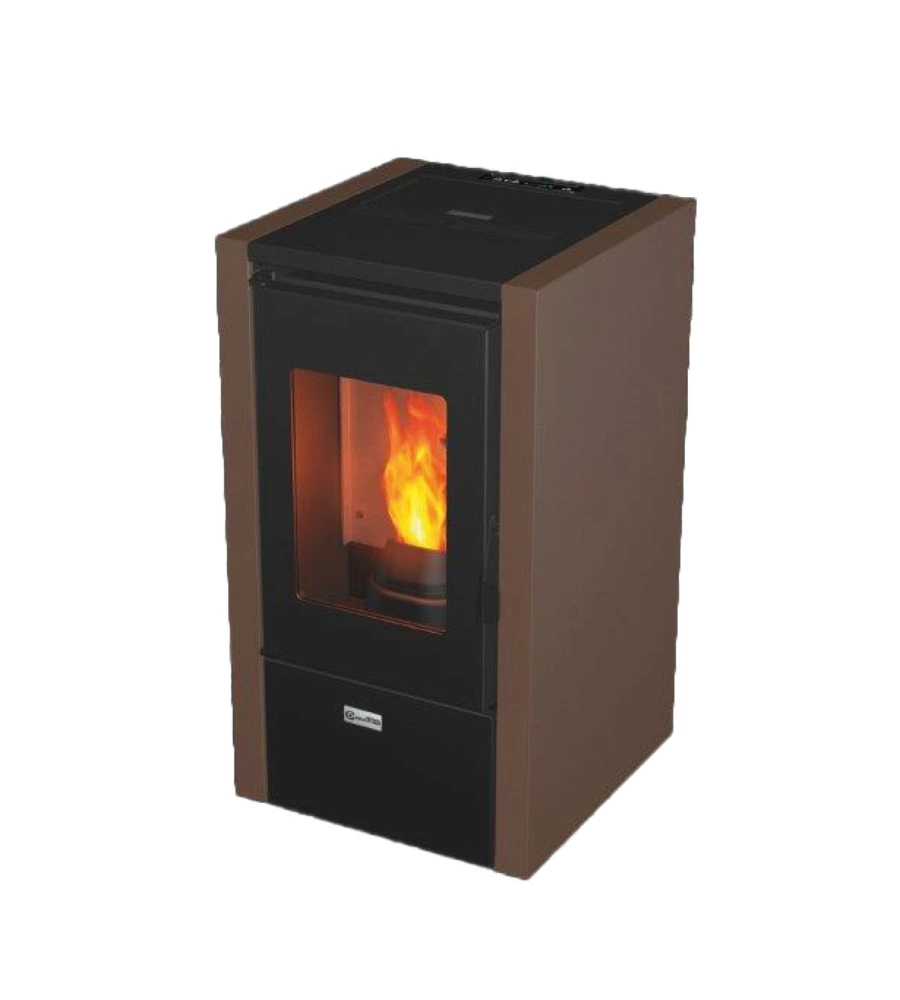 Stufa a pellet canadian stove "nevada 7" ruggine 6,2 kw.