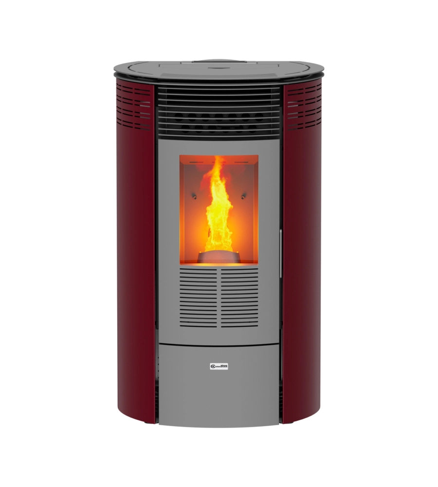 Stufa a pellet canadian stove "columbia 8" bordeaux 6,3 kw