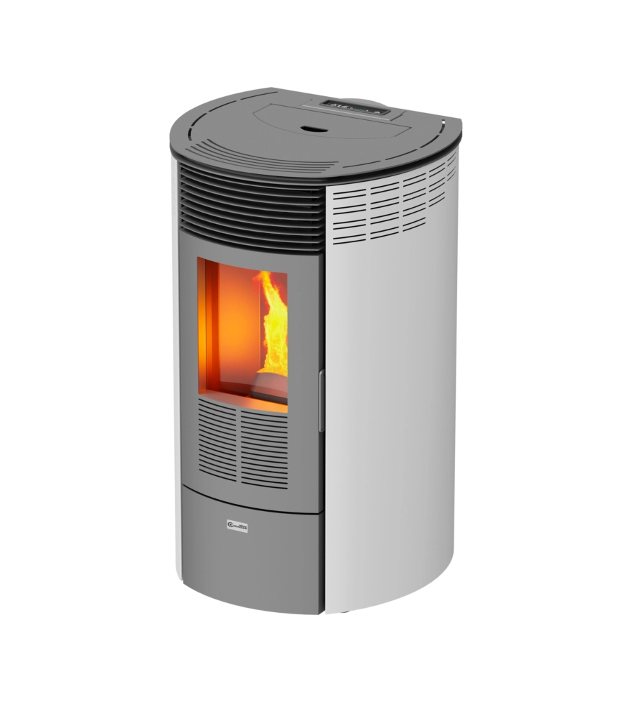 Stufa a pellet canadian stove "columbia 8" bianco 6,3 kw