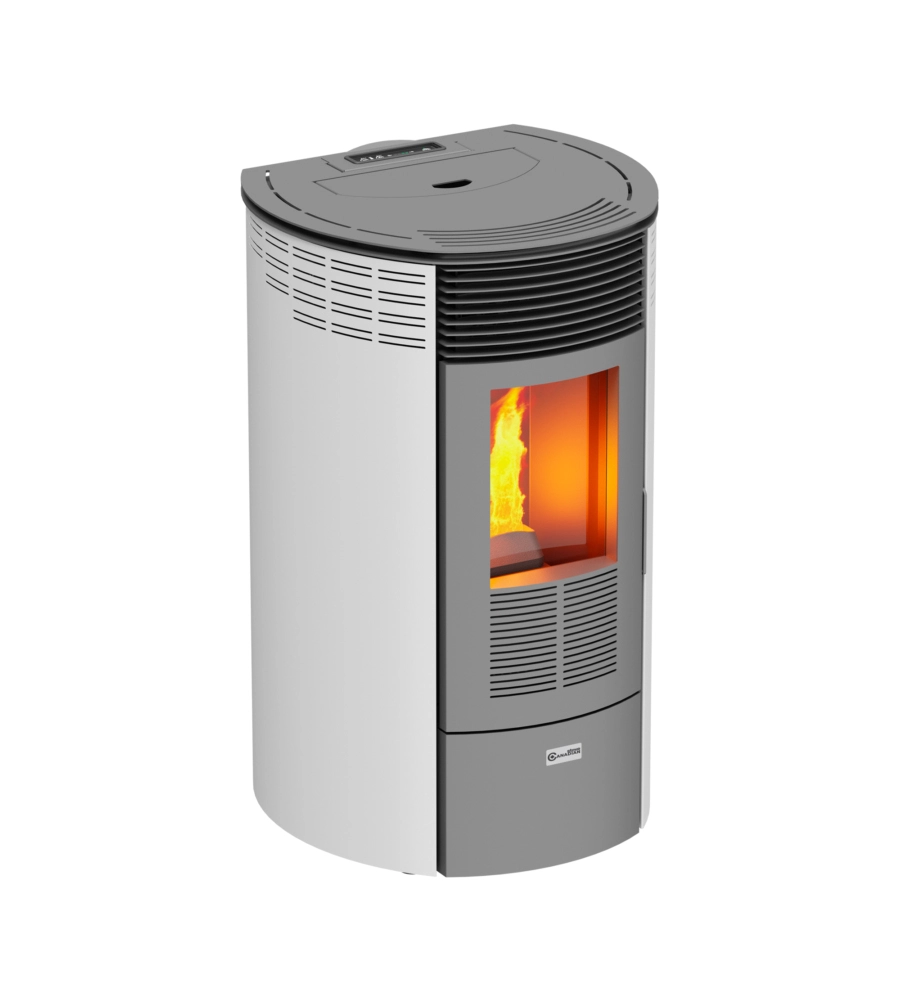 Stufa a pellet canadian stove "columbia 8" bianco 6,3 kw