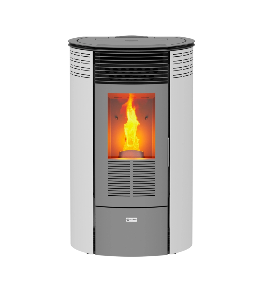 Stufa a pellet canadian stove "columbia 8" bianco 6,3 kw