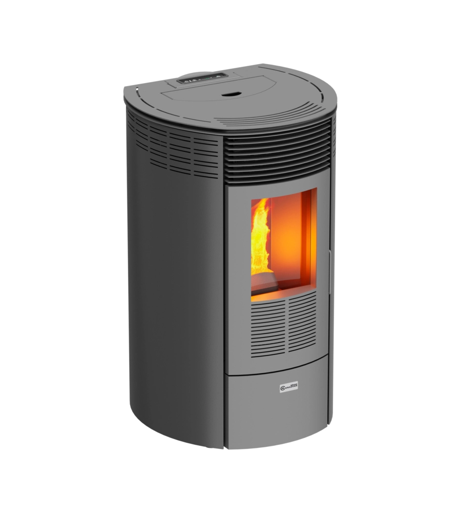 Stufa a pellet canadian stove "columbia 8" grigio 6,3 kw