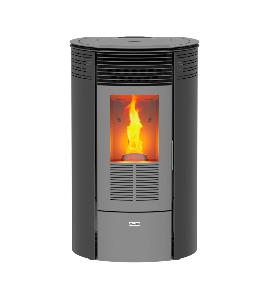 Stufa a pellet canadian stove "columbia 8" grigio 6,3 kw