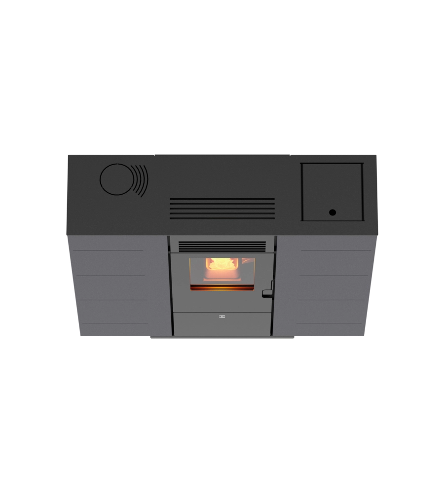 Stufa a pellet slim canadian stove "slim 6" grigio puntinato 6,14 kw