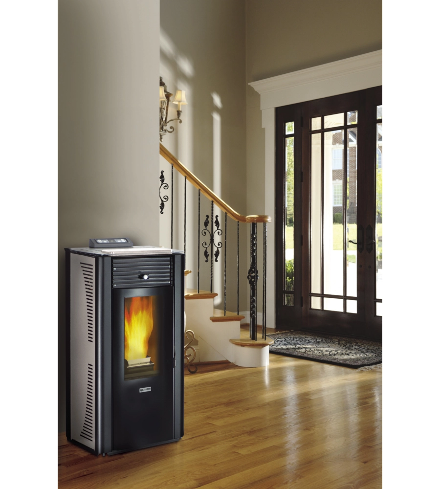 Termostufa a pellet canadian stove "idro 14" bianco 13,8 kw