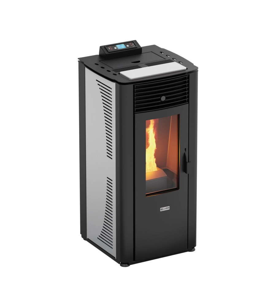 Termostufa a pellet canadian stove "idro 14" bianco 13,8 kw