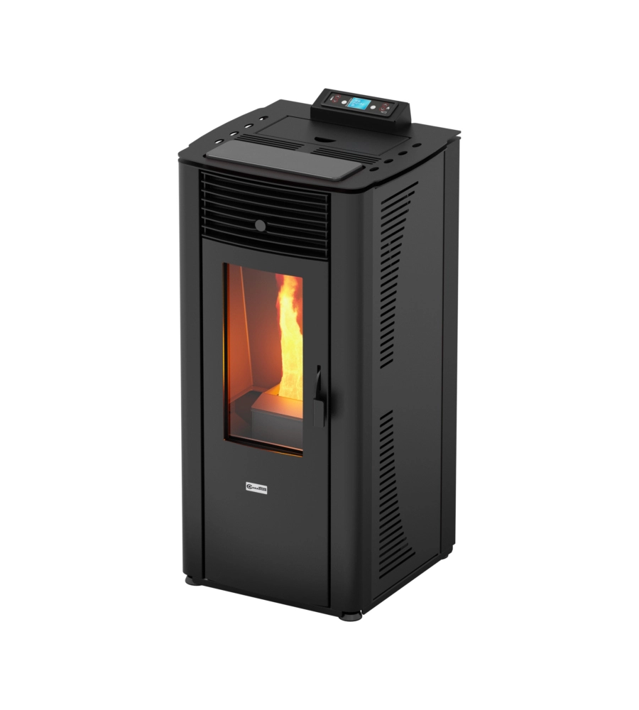 Termostufa a pellet canadian stove "idro 14" grigio puntinato 13,8 kw