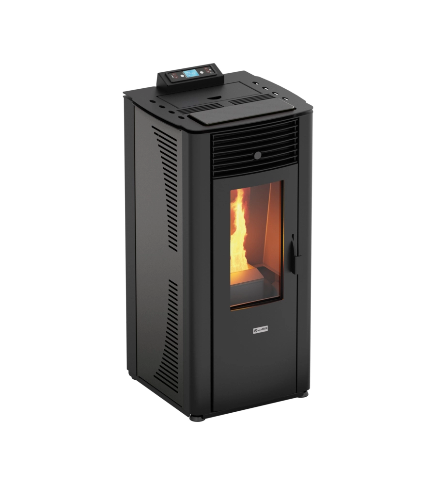 Termostufa a pellet canadian stove "idro 14" grigio puntinato 13,8 kw