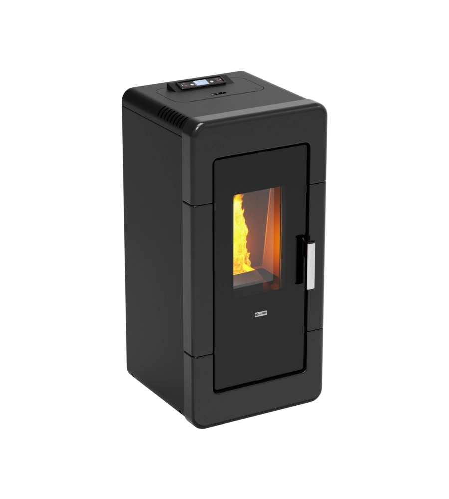 Termostufa a pellet canadian stove "idro ceramic 14" nero 13,8 kw