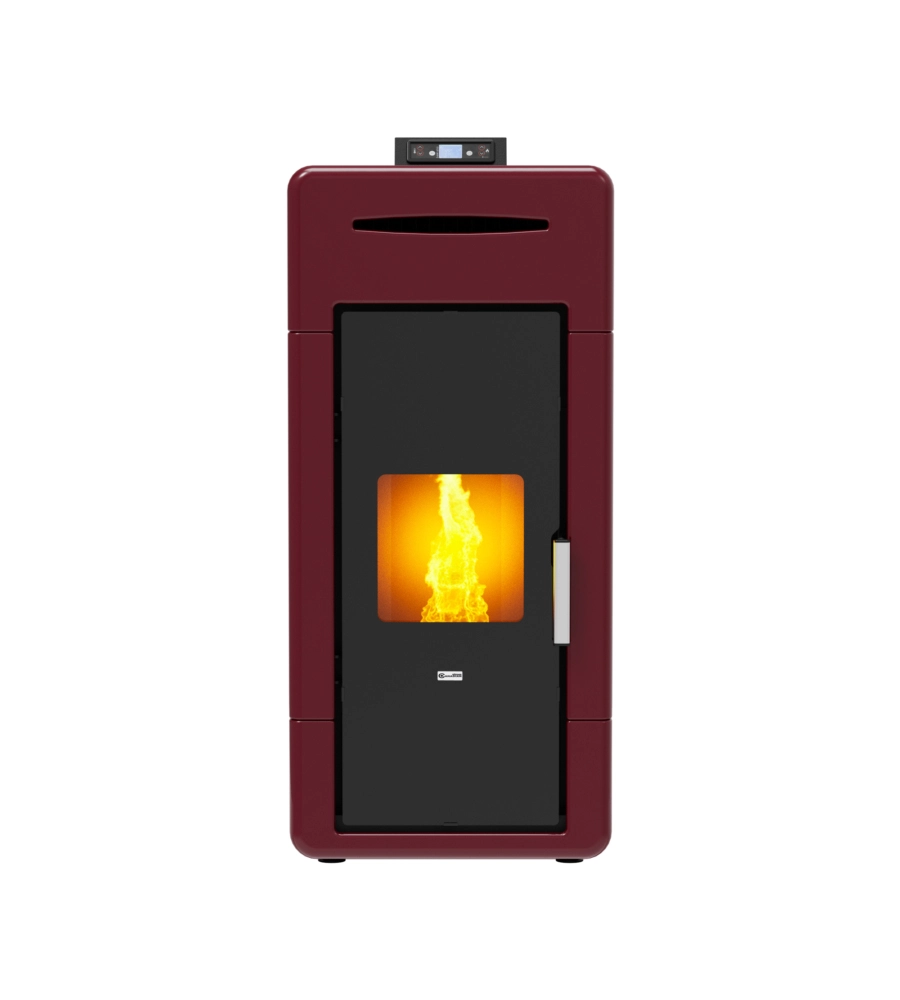 Termostufa a pellet canadian stove "idro ceramic 20" bordeaux 18 kw