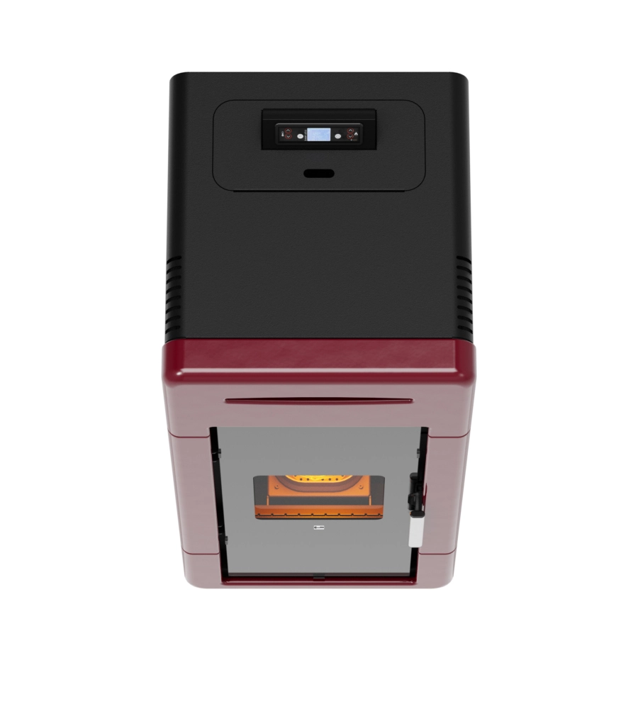 Termostufa a pellet canadian stove "idro ceramic 20" bordeaux 18 kw