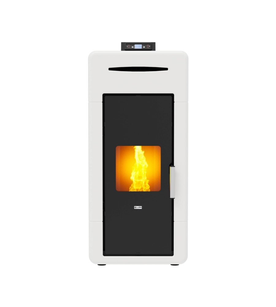 Termostufa a pellet canadian stove "idro ceramic 20" bianco 18 kw