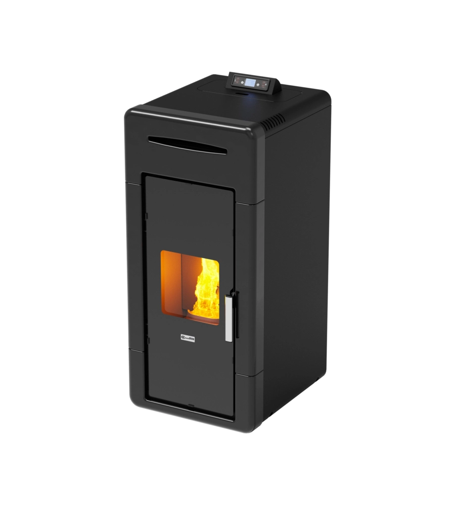 Termostufa a pellet canadian stove "idro ceramic 20" nero 18 kw