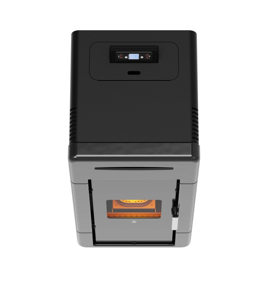 Termostufa a pellet canadian stove "idro ceramic 20" nero 18 kw