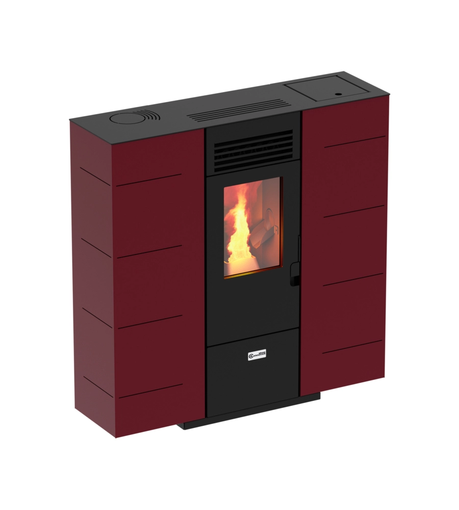 Stufa a pellet slim canadian stove "slim 6" bordeaux 6,14 kw