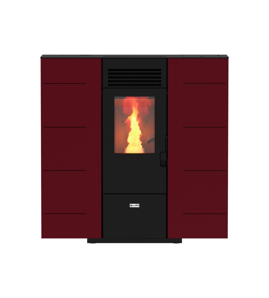 Stufa a pellet slim canadian stove "slim 6" bordeaux 6,14 kw