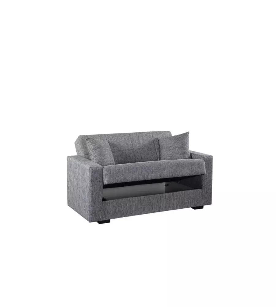 Divano letto "nora" 2 posti grigio, 155x80x87 cm