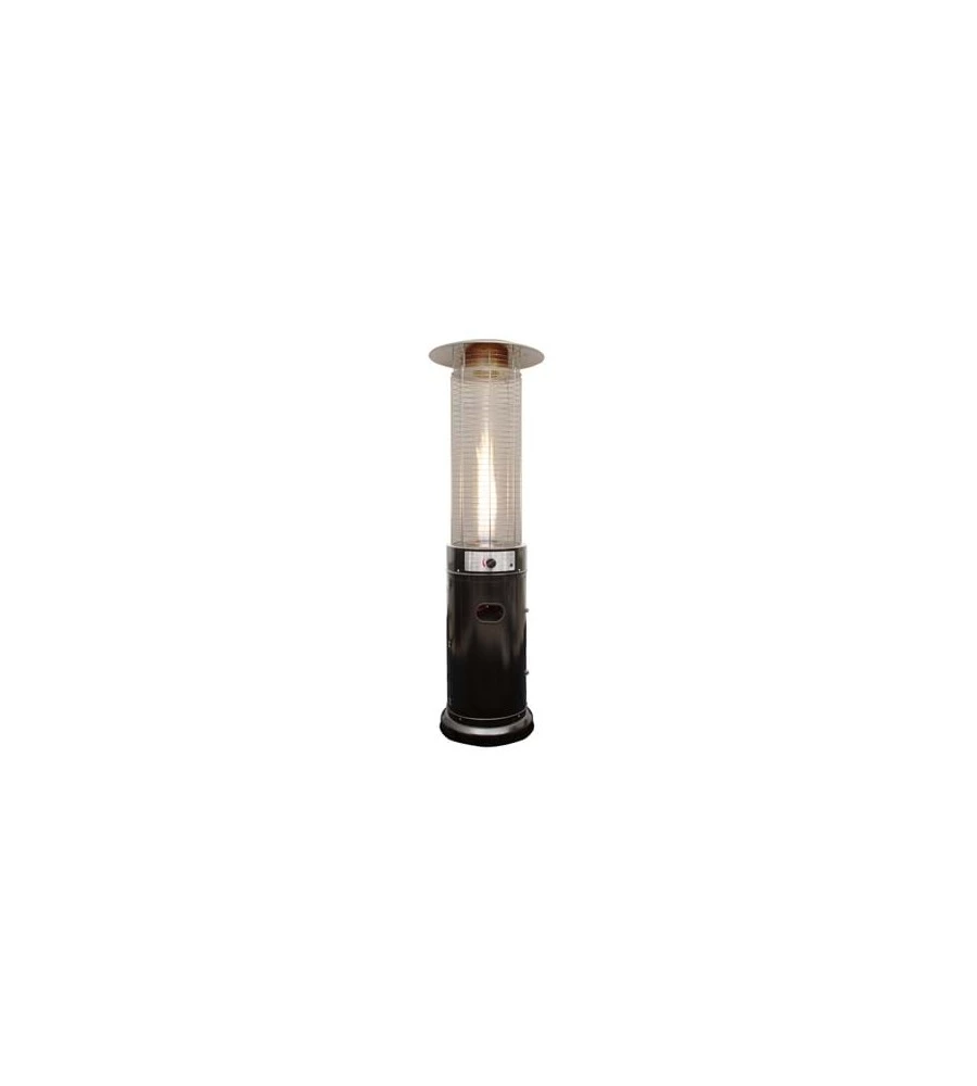 Fungo riscaldante da esterno a gas gpl qlima "patio heater" nero 11.000 w