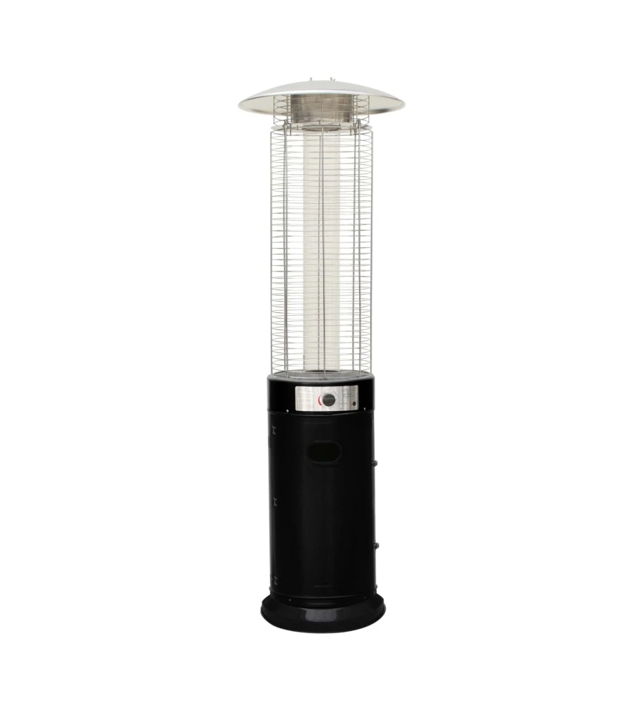 Fungo riscaldante da esterno a gas gpl qlima "patio heater" nero 11.000 w