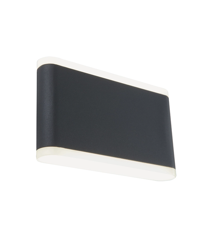 Applique led "wave" grigia 14w, bianco naturale