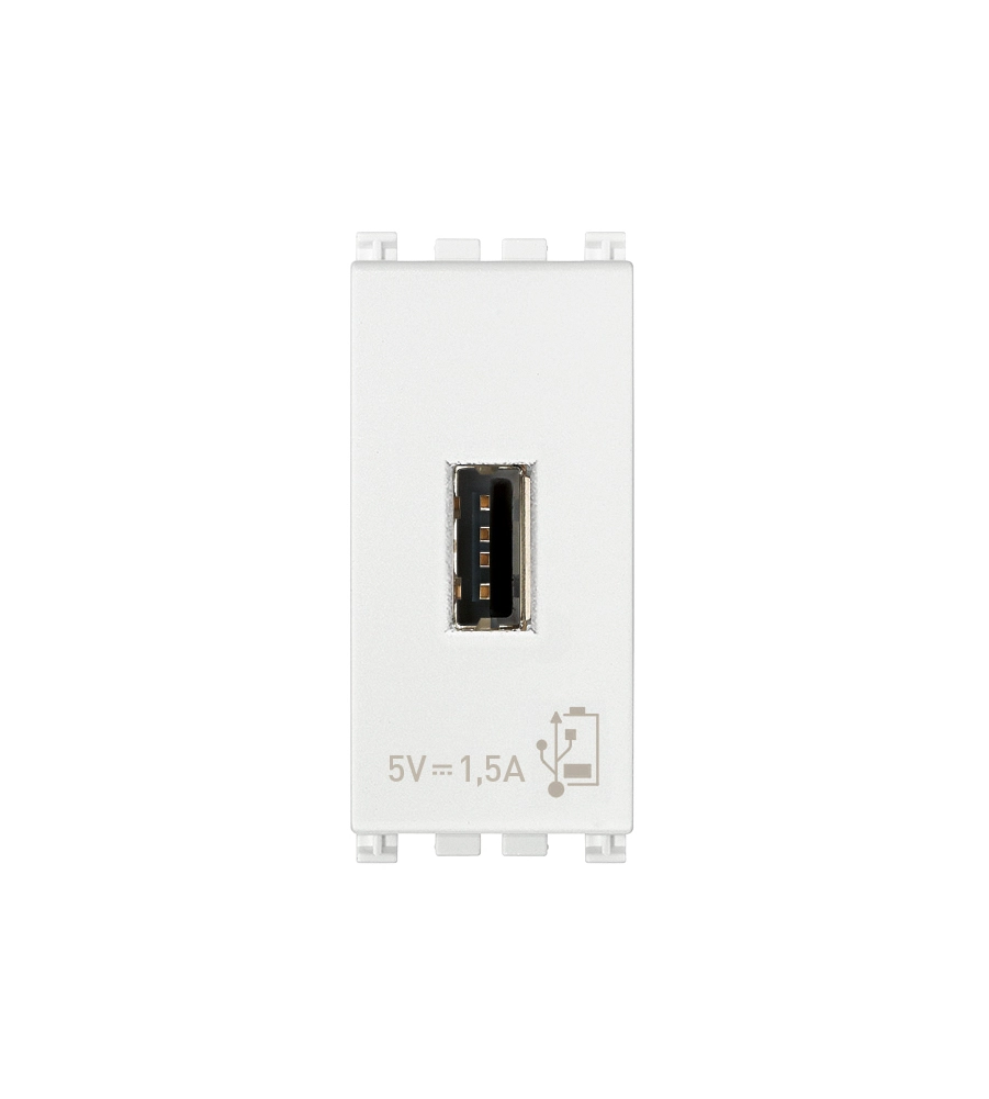 Unita alimentazione usb 1m 5v1.5a bianco arke - vimar