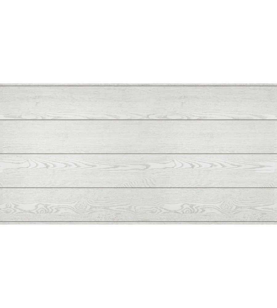 Lastra decorativa in polipropilene con stampa effetto legno bianco, 100x50 cm