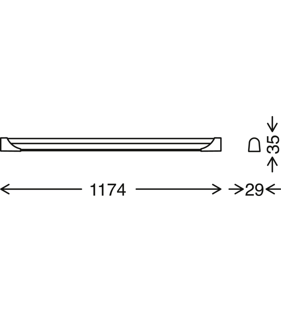 Sottopensile led bianco 117,4 cm, 14w