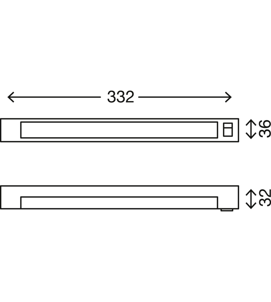 Sottopensile led bianco 33,2 cm, 4,2w